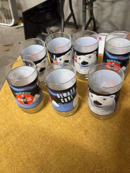 SEVEN COCA COLA GLASSES image