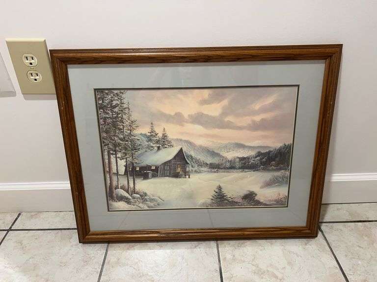 Russell May II Winter Cabin Framed Print 1379/2000 image