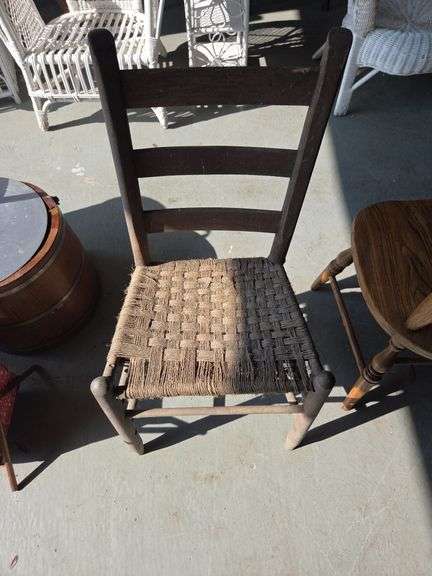 Woven Seat Ladder Back Chair image