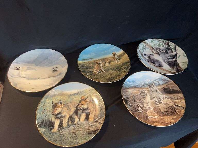 Charles Frace Nature's Playmates Collector Plates - Set of 5 image