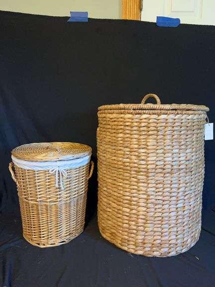 Wicker Laundry Baskets - Set of Two image
