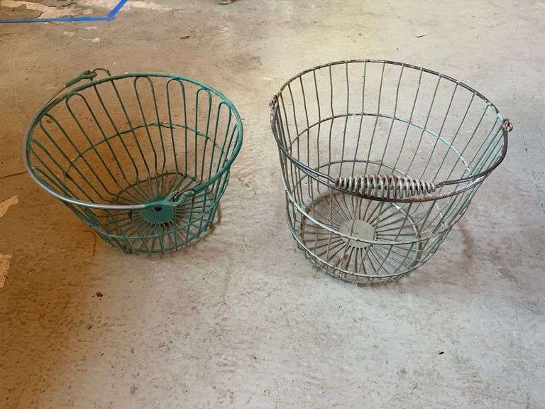 Two Wire Baskets with Handles image