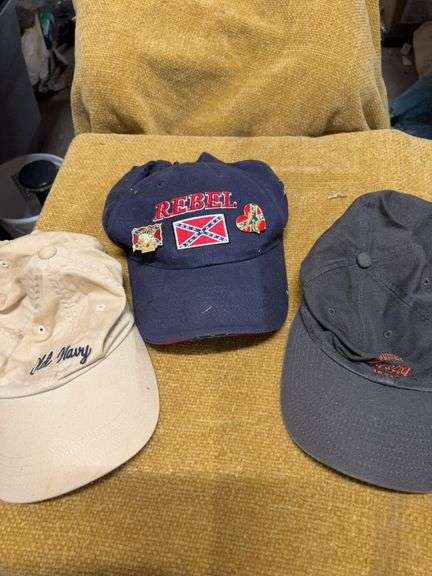 THREE CAPS.  OLD NAVY, REBEL, AND NIKE image