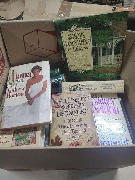 LARGE BOX OF BOOKS image