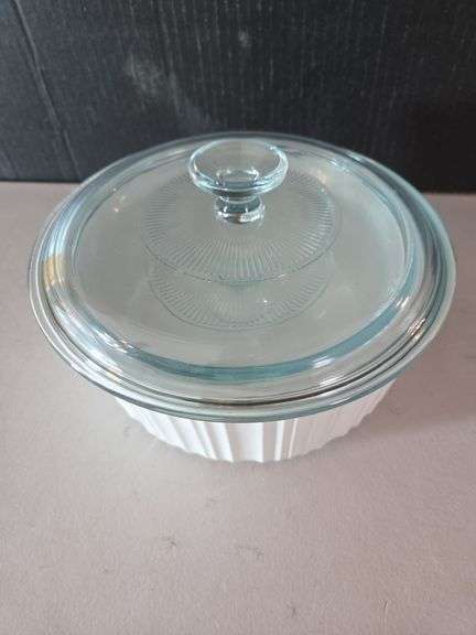 Corningware French White 1.5 Qt Casserole Dish with Pyrex Lid image