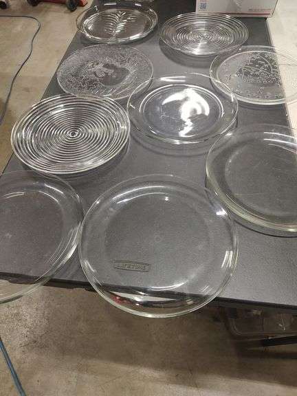 9 LARGE GLASS PLATTERS image