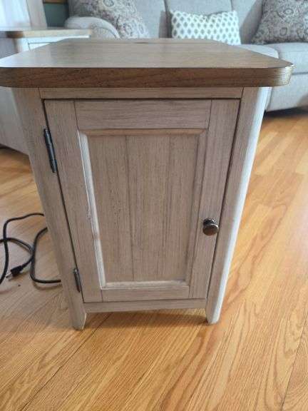 End Table with Storage and USB Ports image
