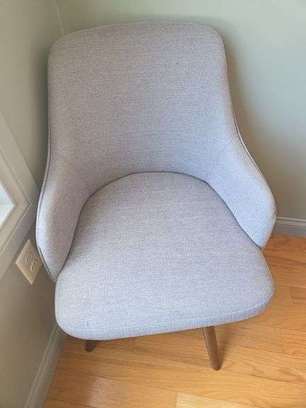 Upholstered Accent Chair with Wooden Legs image