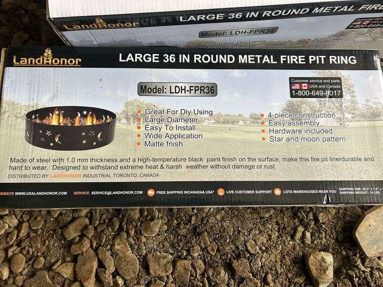 Shed- Large 36 In Round Metal Fire Pit Ring image