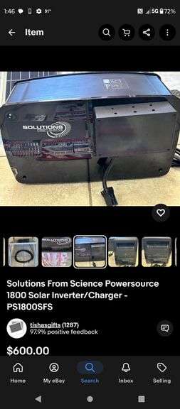 SOLUTIONS FROM SCIENCE - POWER SOURCE 1800  SOLAR INVERTER CHARGER - PS1800SFS image