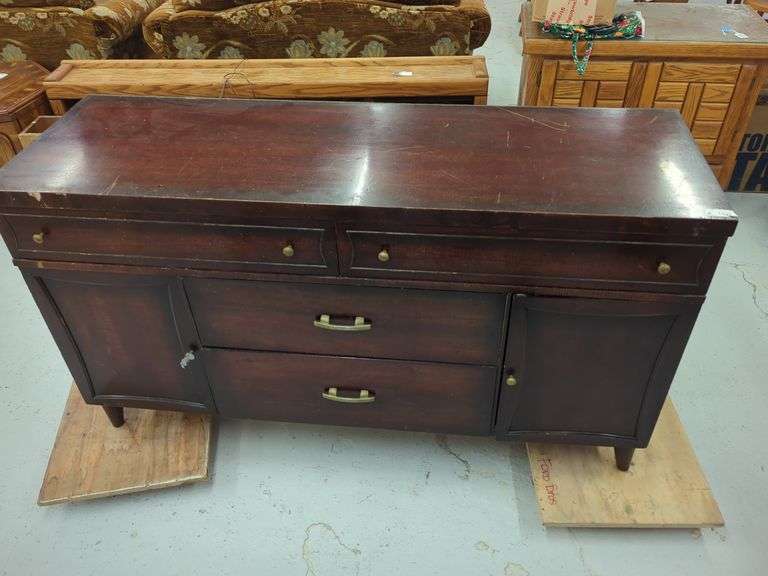 Wood Sideboard with Drawers and Cabinets image