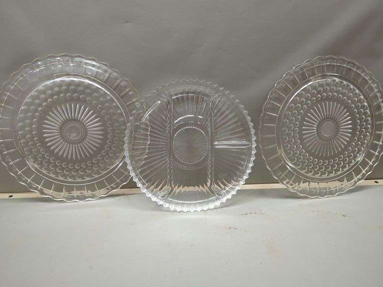 Clear Glass Serving Plates Platter image