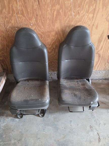 Pair of Gray Vehicle Seats image