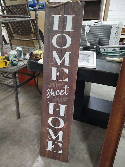 HOME SWEET HOME - HELLO SPRING - DOUBLE SIDED 48 INCH WOOD SIGN image