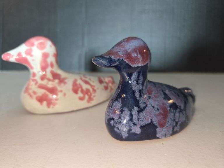 Pair of Decorative Ceramic Duck Figurines image
