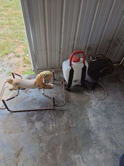 Rocking Horse, SOLO Backpack Sprayer, and Hose Reel image