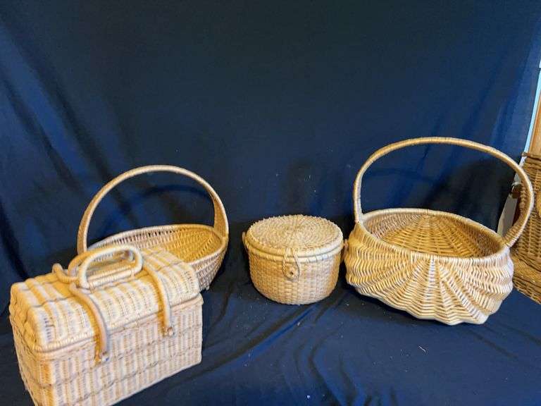 Group of Four Woven Baskets image