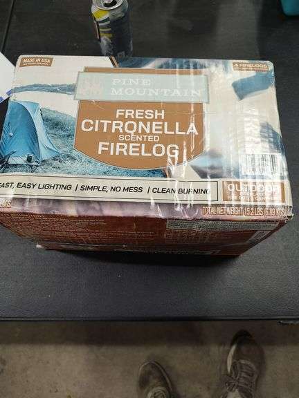 4 PACK OF PINE MOUNTAIN CITRONELLA SCENTED FIRELOGS image