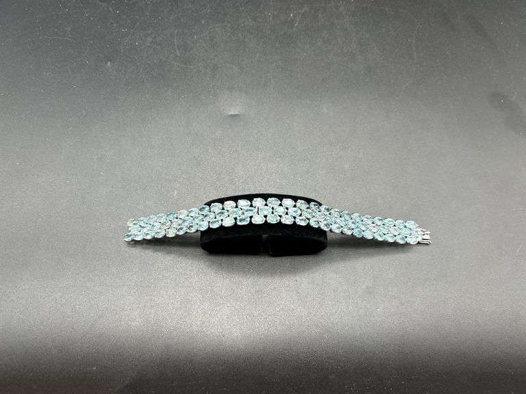 Sterling Silver Aquamarine Bracelet image