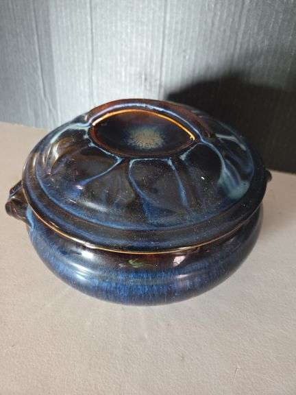 Handmade Ceramic Covered Bowl with Unique Glaze image
