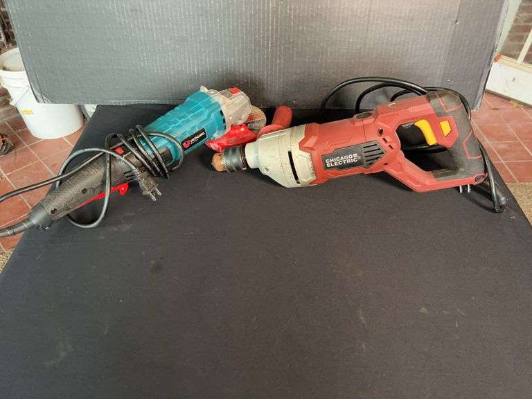 Verging Angle Grinder and Chicago Electric Drill image