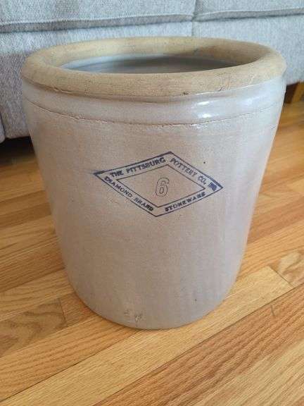 Pittsburg Pottery Co. 6 Gallon Stoneware Crock image