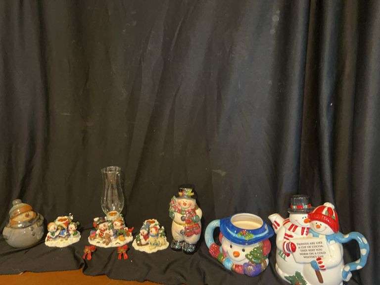 Collection of Snowman Figurines and Decorative Items image