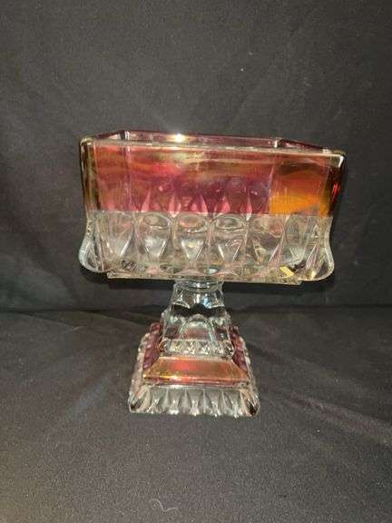 Carnival Glass Pedestal Candy Dish image