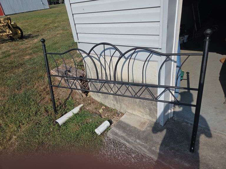 Wrought Iron Style Headboard with Bed Frame image