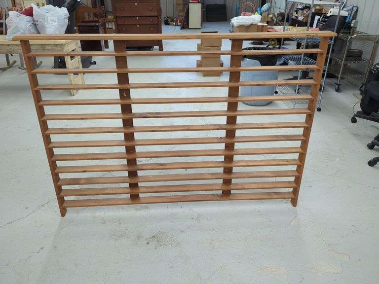 Freestanding Multi-Tiered Wood Shelf Unit image