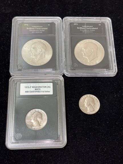 Eisenhower Dollars and Washington Quarter image