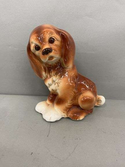 Ceramic Spaniel Dog Figurine Planter image
