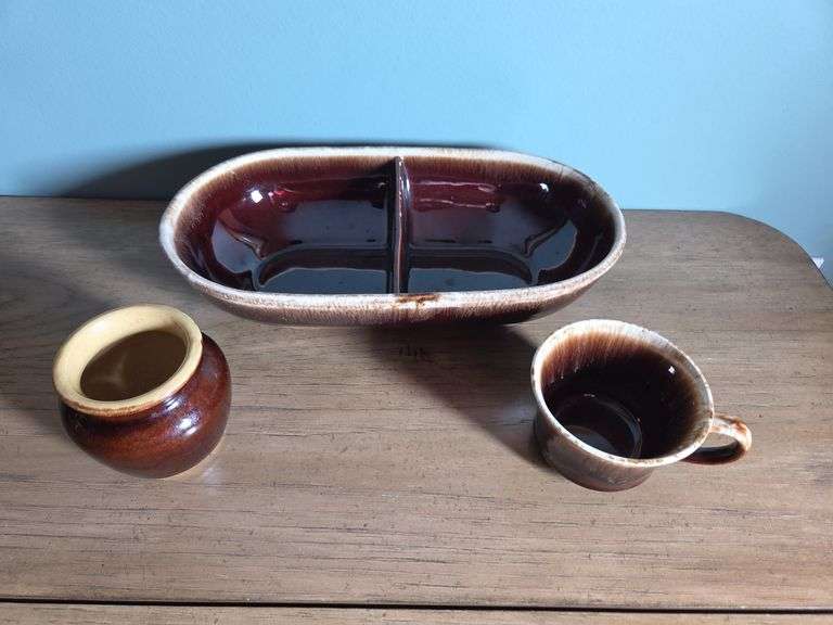 HCP USA Brown Drip Glaze Ceramic Dish Set image