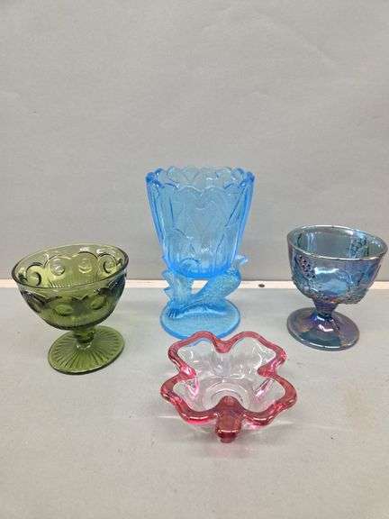 Group of Four Small Decorative Glass Bowls image