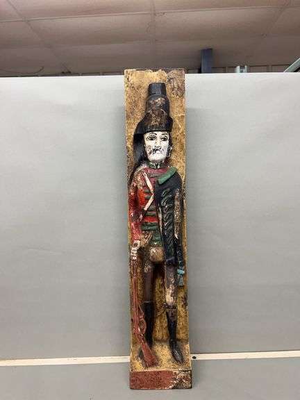 Hand Carved Wood Soldier Wall Decor image