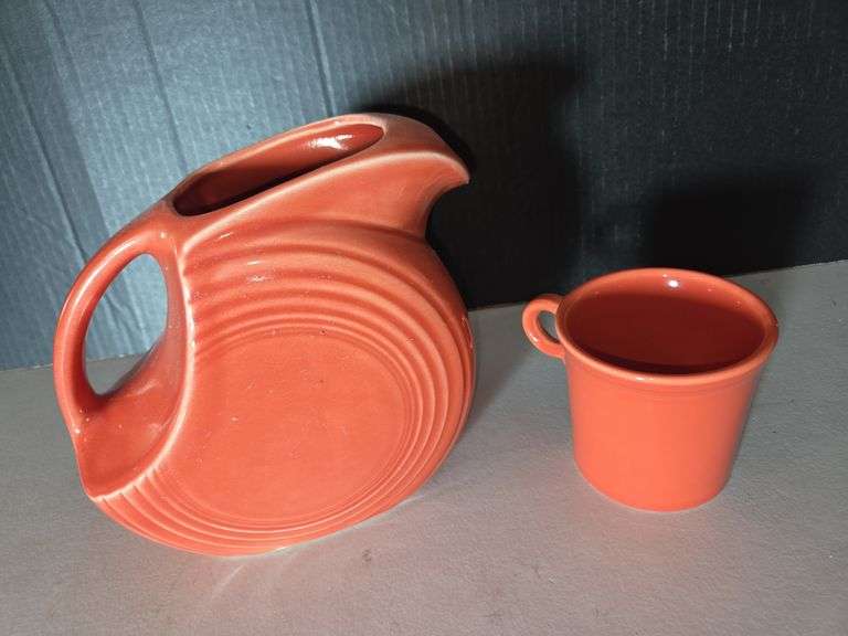 Fiesta Ware Coral Pitcher and Mug image