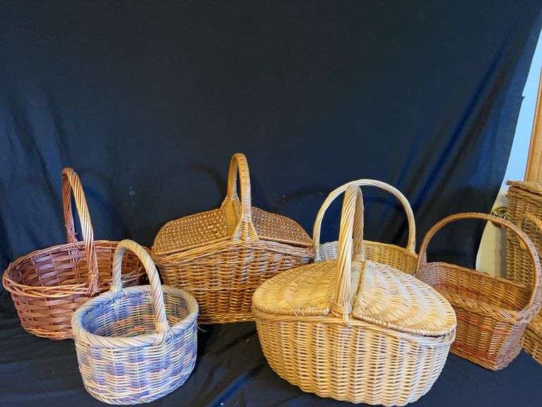Collection of Assorted Wicker Baskets image