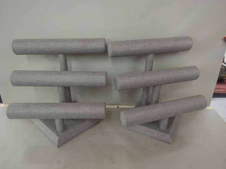 Lot of 6 Bead Landing Triple Bar Jewelry Display Stands image