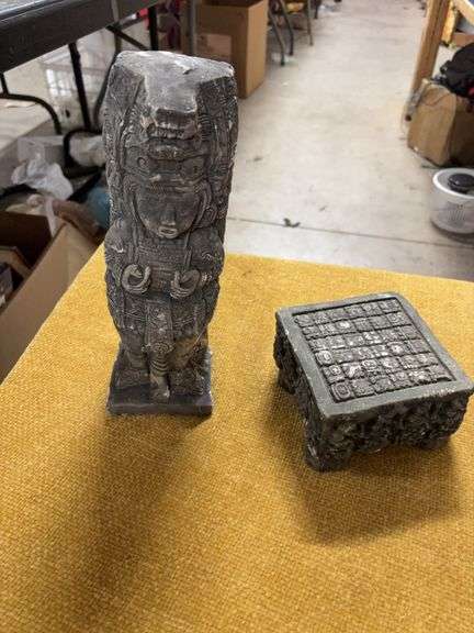 DECORATIVE AZTEC WARRIOR STATUE image