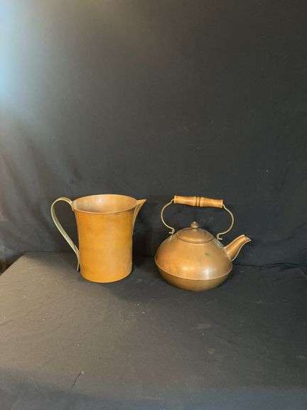 Revere Copper and Brass Pitcher & Kettle Set image