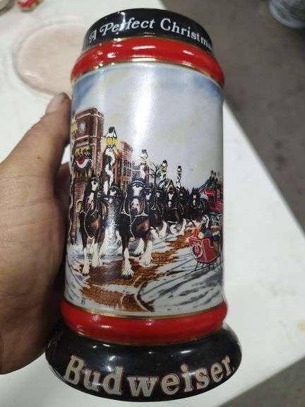 BUDWEISER A PERFECT CHRISTMAS BEER STEIN image
