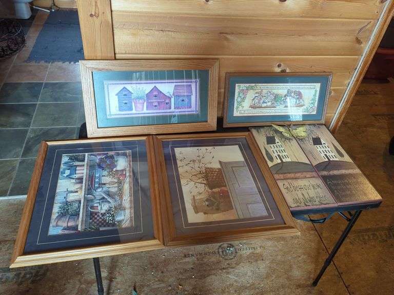 Collection of Five Framed Art Pieces image