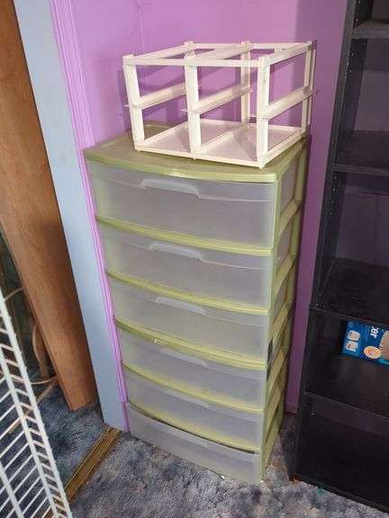 Plastic Storage Drawers with Shelf image