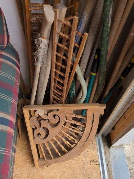Assorted Tools and Wooden Decorative Pieces image
