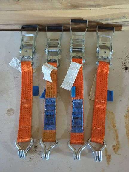 4 Ratchet Straps with J-Hooks image