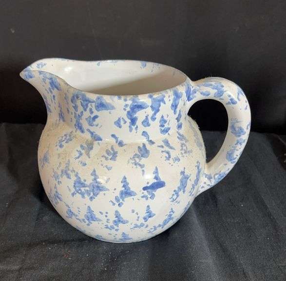 Speckled Blue Ceramic Pitcher image