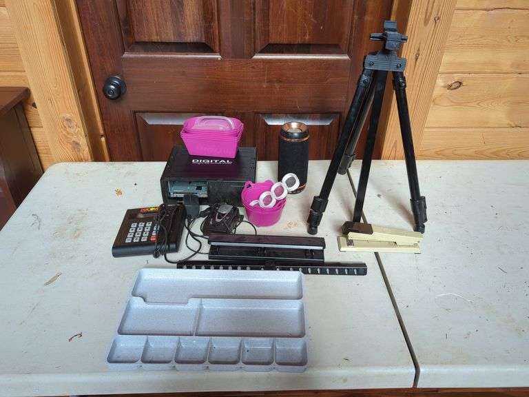 Assorted Electronics, Tripod, Stapler, and More image