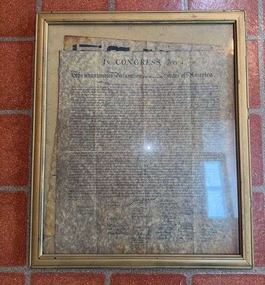 Framed Declaration of Independence Replica image