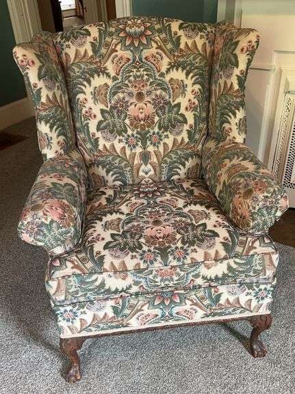 Floral Wingback Accent Chair image