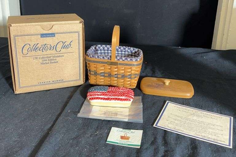 Longaberger J.W. Collection Miniature Basket & Cake Set image